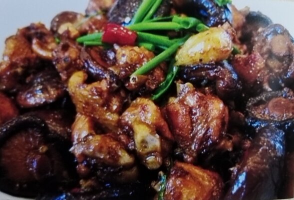 Куриные окорочка с грибами