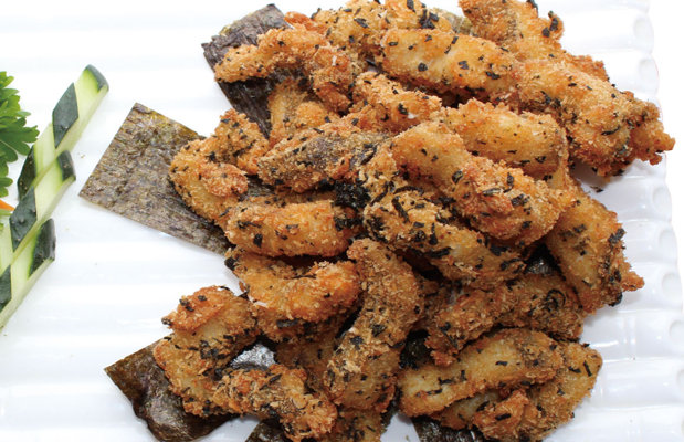рыбной филе с морской капустой
