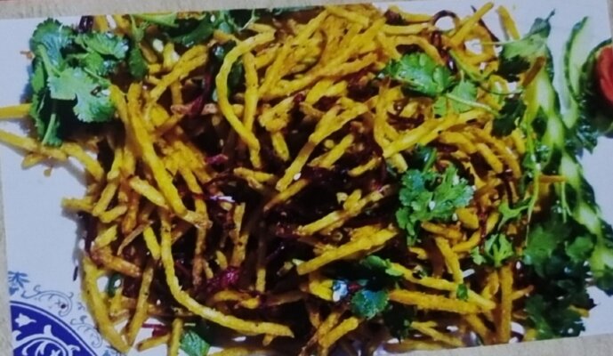 Острый картофель соломкой