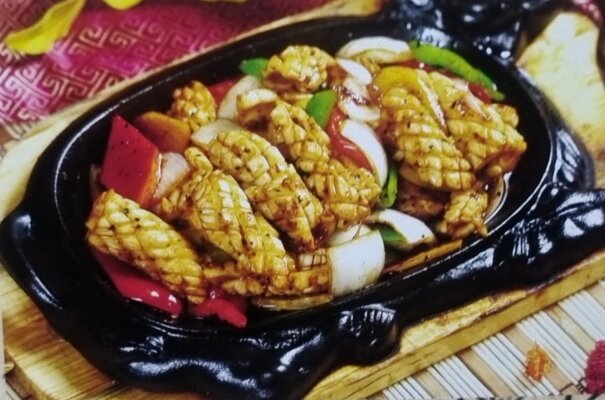 Кальмар на чугуне