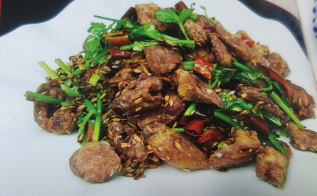 Куриные сердечки с черным перцем и зирой